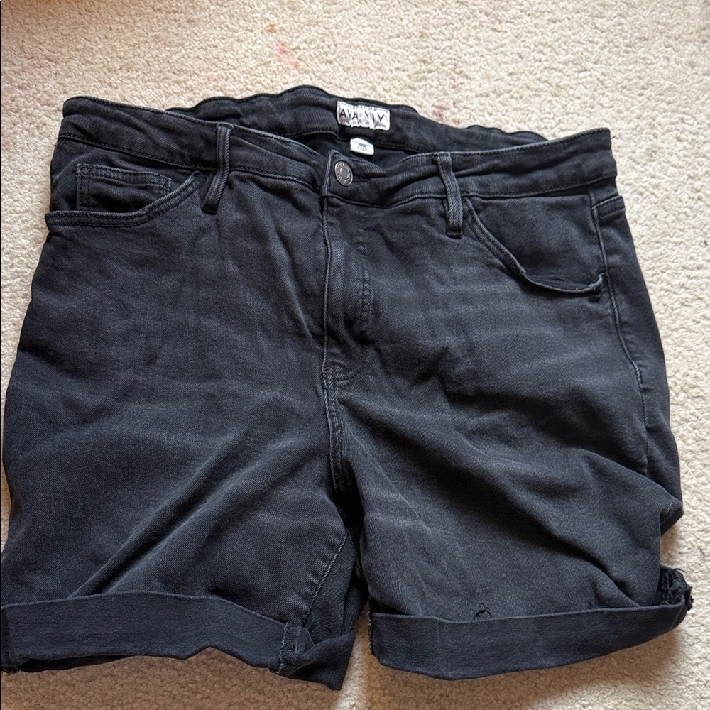 Ava & Viv Black Jean Shorts